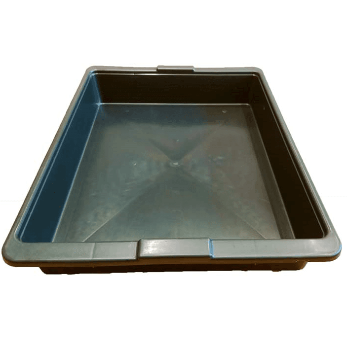 Schwarze Tragwanne mit Griffen 57x42x9 cm