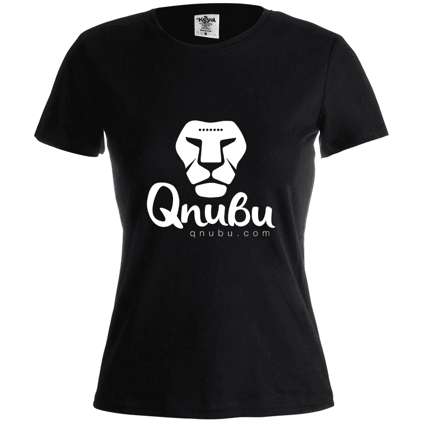 Qnubu Damen T-Shirt Schwarz
