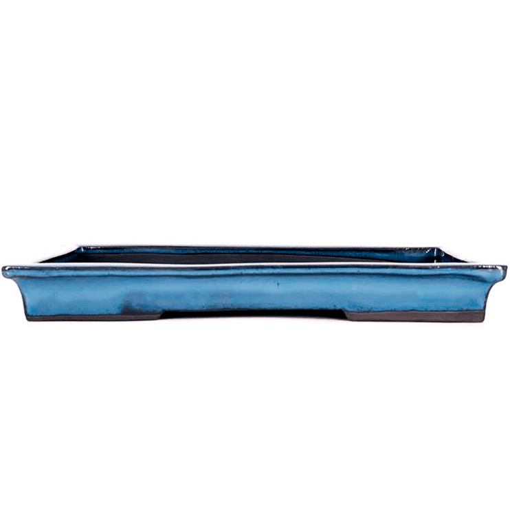 Emaillierte Suiban-Rechteckwanne Blau 34 cm