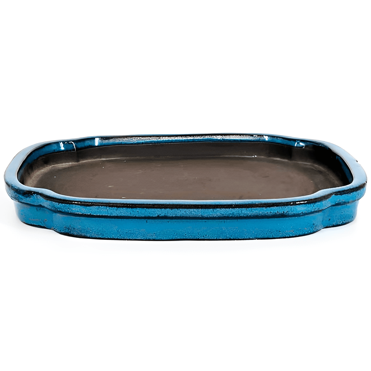 Emaillierte Rechteckschale Blau 27,5 cm