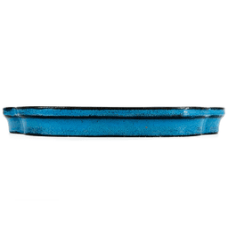 Emaillierte Rechteckschale Blau 27,5 cm (2)