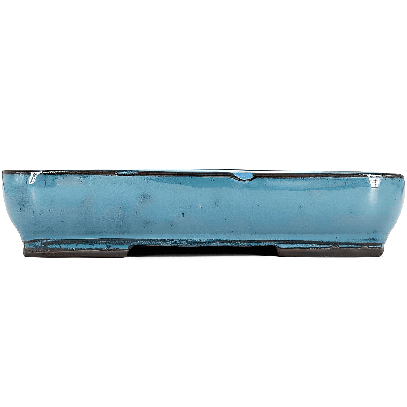 Blau glasierter Rechteck-Topf 24 x 17 x 5 cm