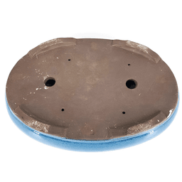 Blau Ovaler Glasierter Topf 35 cm (3)