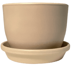 Keramiktopf-Set Meliflor Rund 25x19cm + Untersetzer 24cm (1)