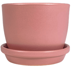 Keramiktopf-Set Meliflor Rund 18x13 cm + Untersetzer 18 cm (1)