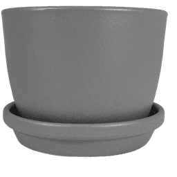 Keramiktopf-Set Meliflor Rund 18x13 cm + Untersetzer 18 cm (1)
