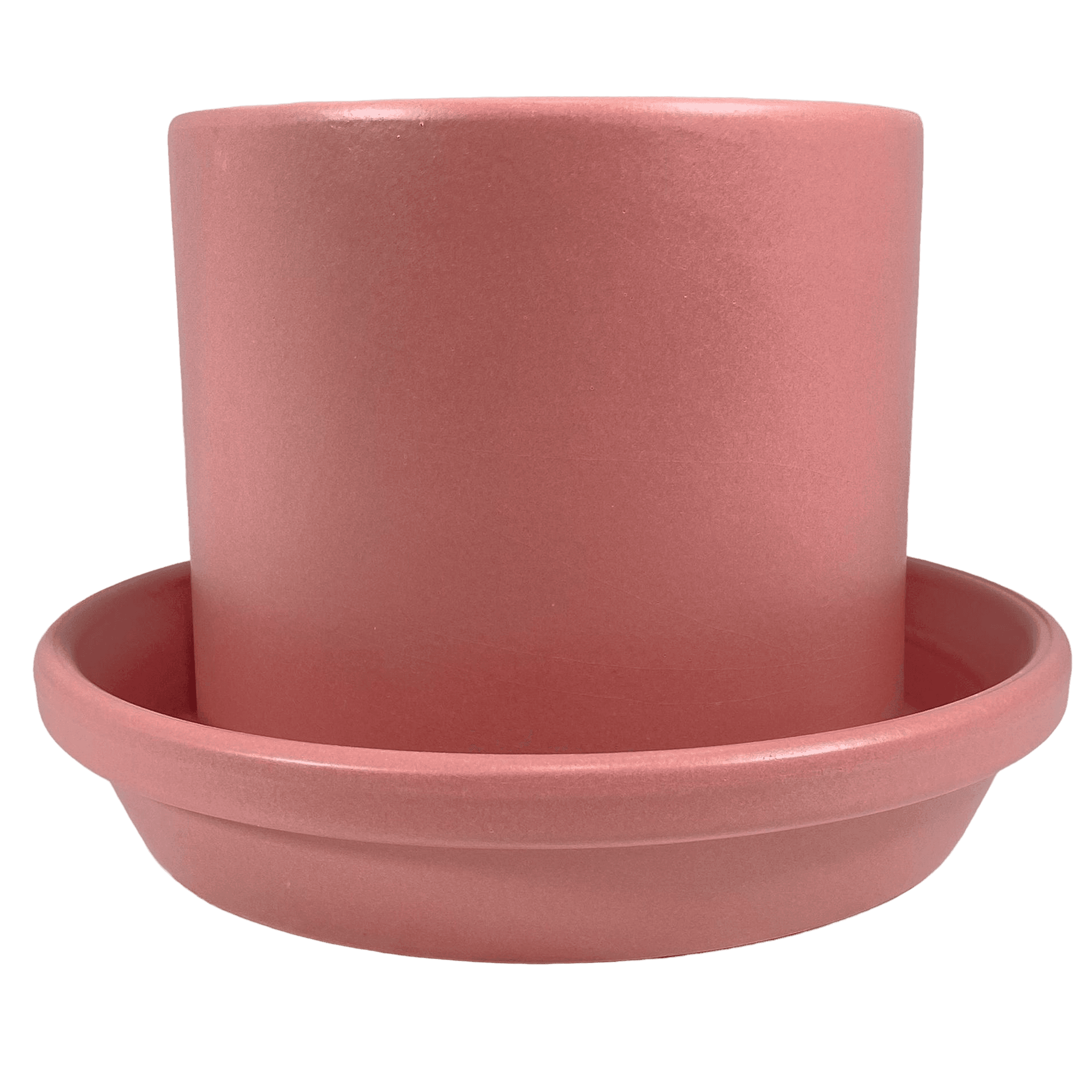 Keramiktopf-Set Meliflor Röhrenform 21x18 cm + Untersetzer 24 cm