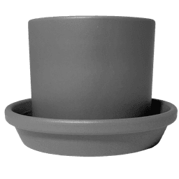Keramiktopf-Set Meliflor Röhrenform 21x18 cm + Untersetzer 24 cm (1)