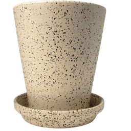 Keramiktopf-Set Meliflor Konus 21x23 cm + Untersetzer 20 cm (1)