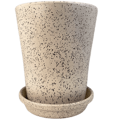 Keramiktopf-Set Meliflor Konus 30x34 cm + Untersetzer 26 cm (1)