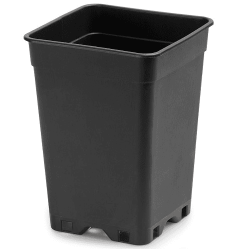 Verstärkter quadratischer Fluttopf Schwarz Auto 26x26x37,5cm 18L (50 Stück)