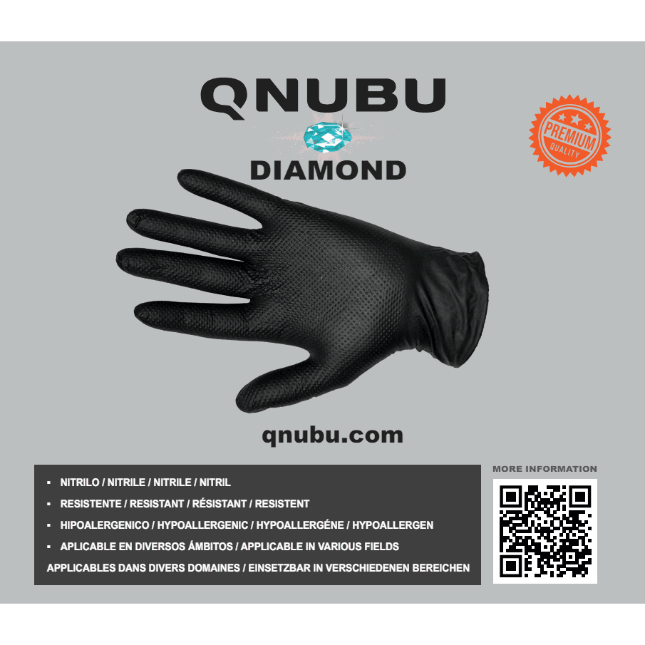 Qnubu Diamond Professionelle Nitrilhandschuhe (200 Stück)