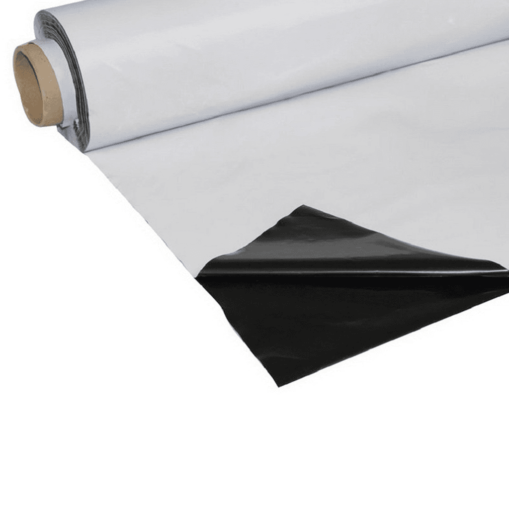 Reflektierende Kunststofffolie Weiß/Schwarz 125 Mikron