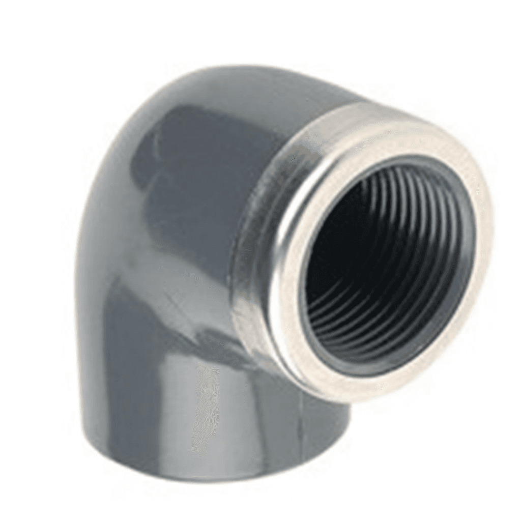 PVC-Mischbogen 90º mit Innengewinde und Klebemuffe