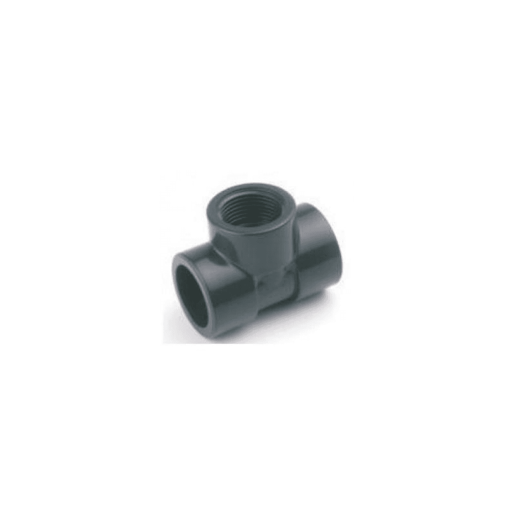 T-Stück Misch-PVC Klebemuffe mit Gewinde H-Zentrum 32-1