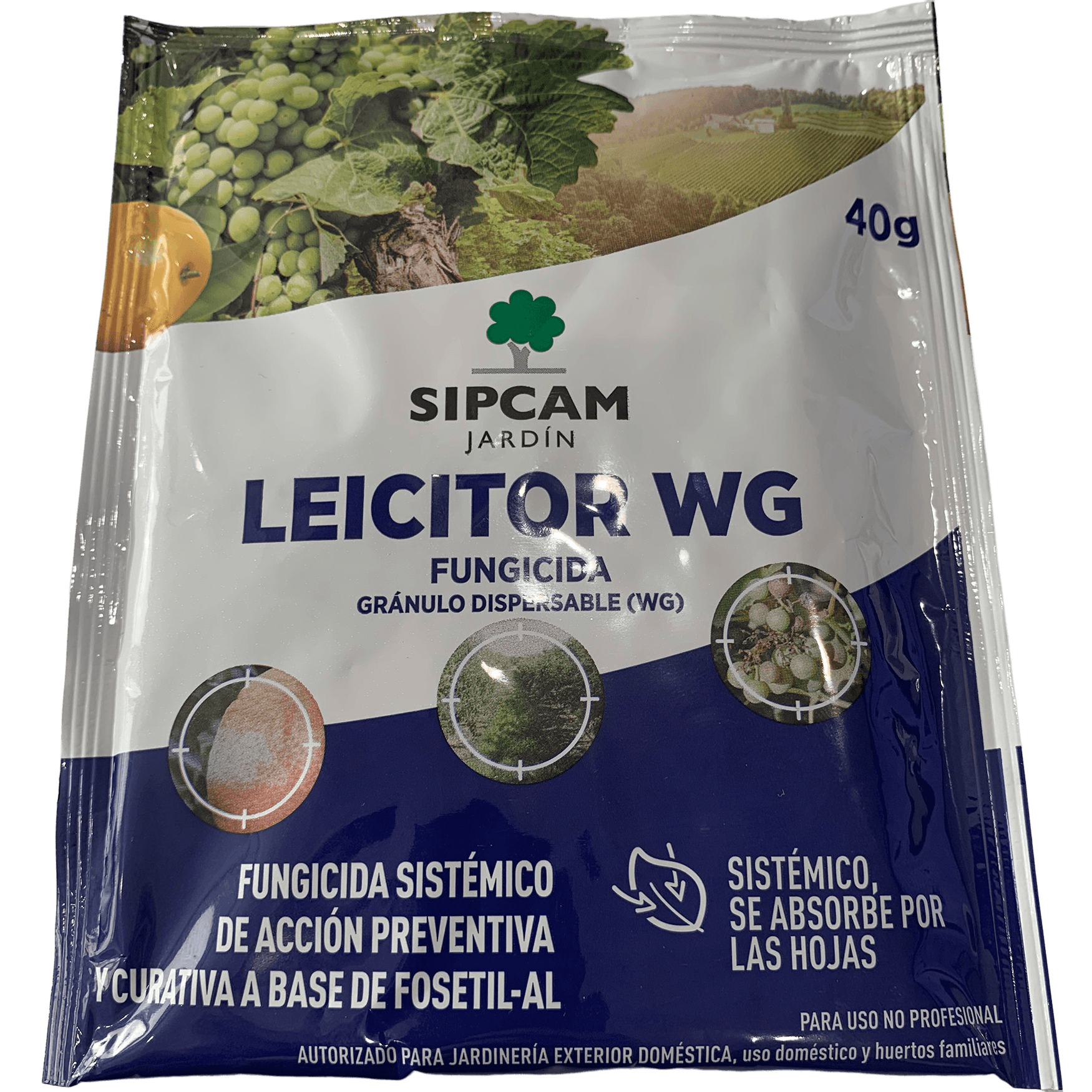 Sipcam Jardin Fosetil-AL 80 Beutel 40 g (Fungizid gegen Falschen Mehltau und Phytophthora) Fosetyl 80 % (p/p)