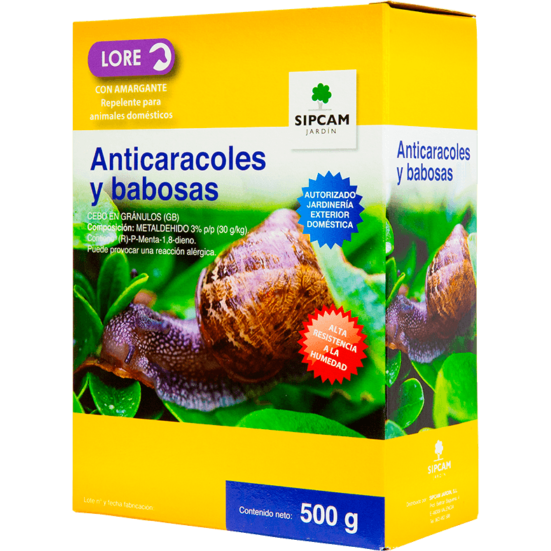 Sipcam Jardín Antischnecken 2.5 500g Metaldehyd 2,5% GB