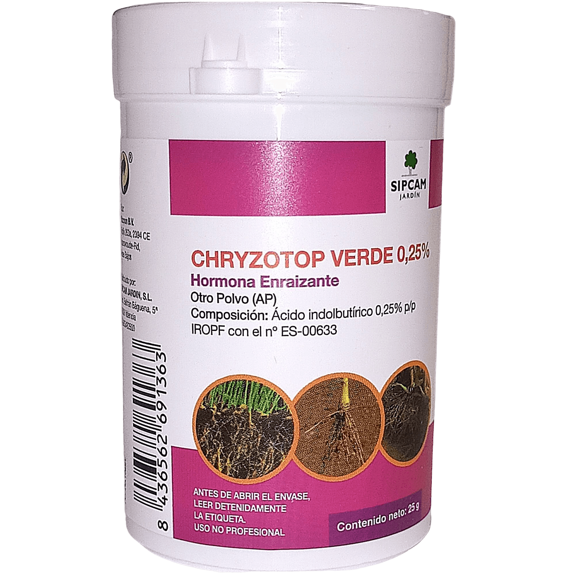 Sipcam Jardín Chryzotop Verde 25gr (Wurzelstimulator) Indolbuttersäure 0,25% AP